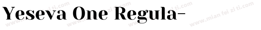 Yeseva One Regula字体转换